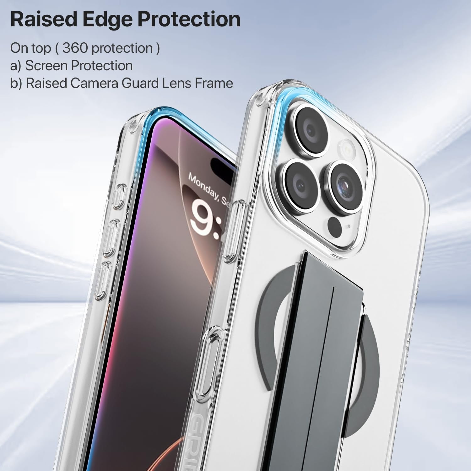 كڤر حماية مع مسكة سيليكون من أسلي جلوبال متوافق مع MagSafe لهاتف iPhone 15 Pro Max | تيتانيوم كڤر حماية مع مسكة سيليكون من أسلي جلوبال متوافق مع MagSafe لهاتف iPhone 15 Pro Max | تيتانيوم